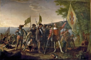 Landing of Columbus, pelukis John Vanderlyn